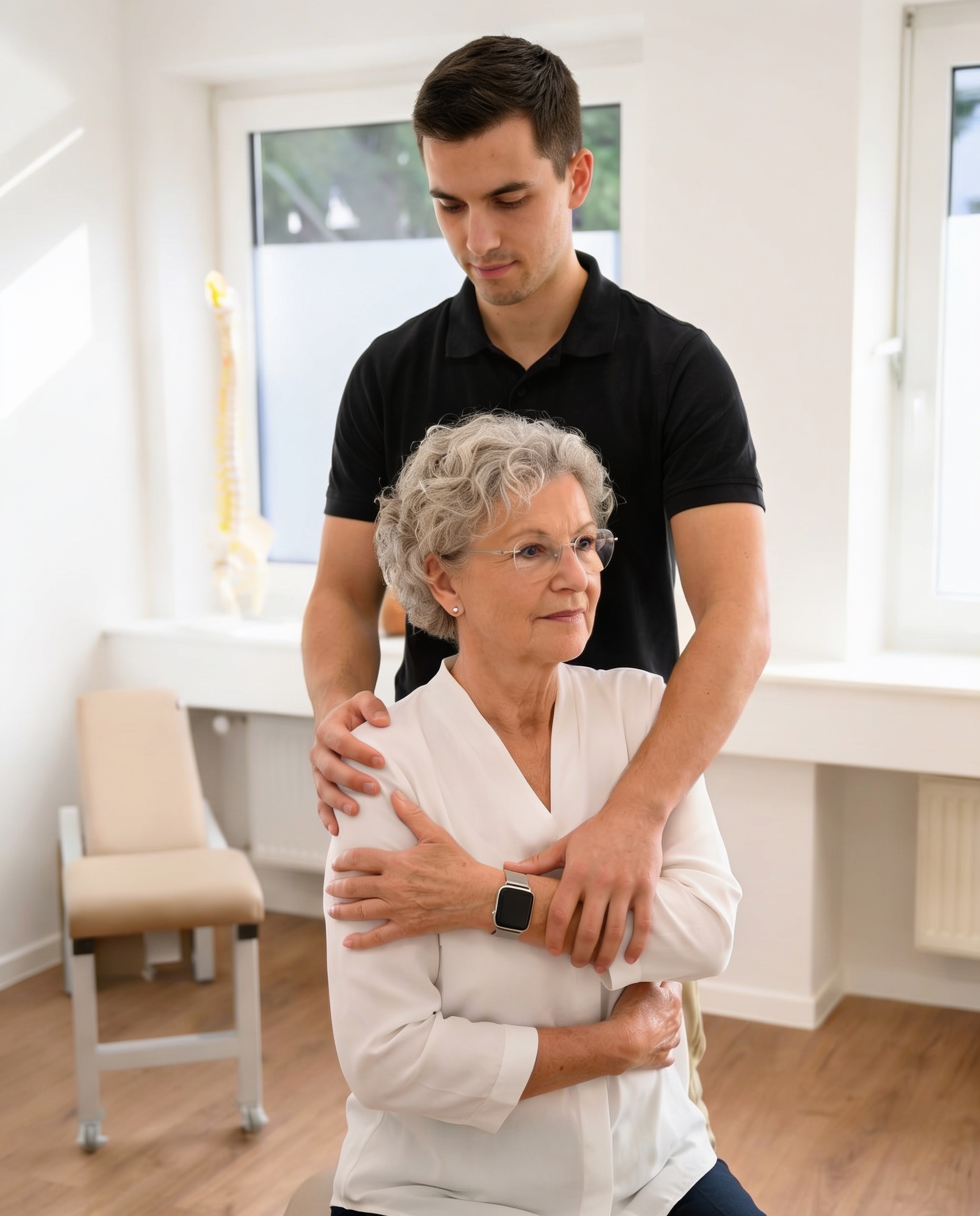 Krankengymnastik (Atemtherapie) bei Mukoviszidose
